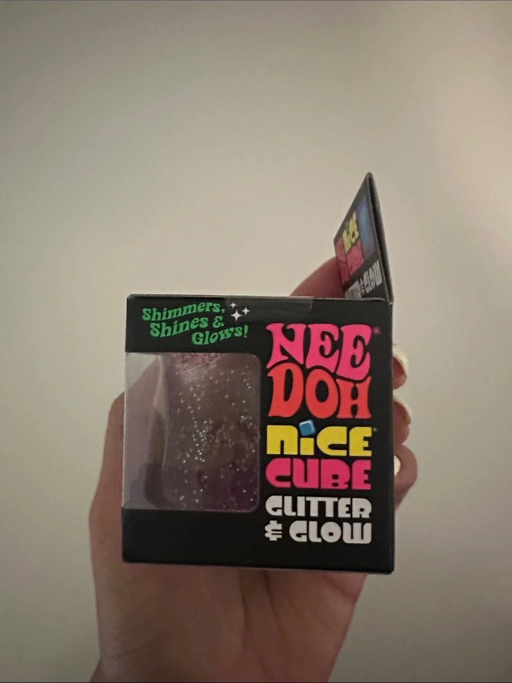 NeeDoh Teenie Funky Pups and Purple Glitter and Glow Cube Bundle